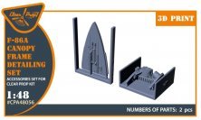 1/48 F-86A Canopy frame detailed set CLPR