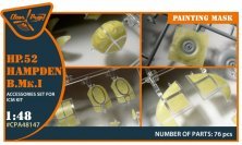 Masque peinture 1/48 HP.52 Hampden B.Mk.I ICM