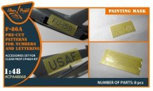 1/48 F-86A patterns for numbers & lettering for Clear Prorp