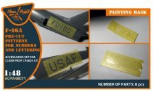 1/48 F-86A numbers & lettering mask for Clear Prop