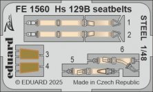 1/48 Hs 129B seatbelts STEEL for Takom