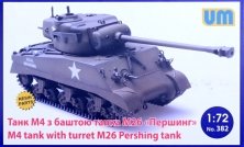 1/72 M4 tank with turret M26 Pershing tank