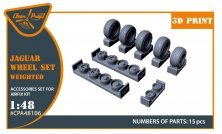 1/48 Jaguar wheels set, weighted for Airfix
