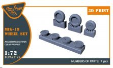 1/72 MiG-19 wheel set for Clear Prop