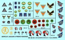 Berna Decals 1/48 Badges Jaguar A & E Fran�ais Partie 1