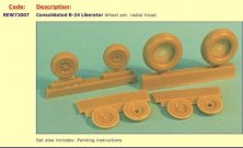1/72 Consolidated B-24 Liberator wheels (radial)