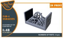 1/48 F4B-4 exhausts for Clear Prop
