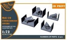 1/72 MiG-19 Undercarriage covers for Clear Prop