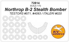 1/72 Northrop B-2 Stealth Bomber mask for Italeri