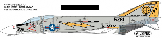 1/48 McDonnell F-4J Phantom VF-33 TARSIERS1975 Uss Independence