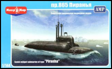 Mikro-Mir Sottomarino sovietico Piranha 1/144