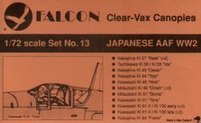 Falcon 1/72 Avions Armée Air Japonaise WWII Verrières Falcon 1/72 Avions Armée Air Japonaise WWII Verrières