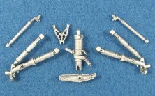 Trains d'atterrissage m�tal F-8E/F-8J Crusader 1/48
