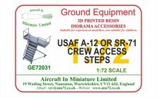 1/72 Lockheed A-12 and Lockheed SR-71 Blackbird Crew Access Step