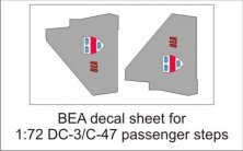 1/72 BEA decal sheet DC-3 pax steps