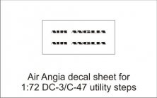 1/72 Air Anglia decal sheet DC-3 utility steps