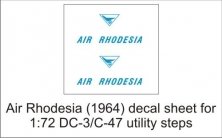 1/72 Air Rhodesia-64 decal sheet DC-3 utility steps