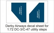 1/72 Derby Airways decal sheet DC-3 utility steps