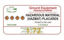1/72 Hazardous materials (HAZMAT) Placards.