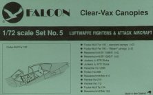 Falcon 1/72 Luftwaffe WWII Part 1 - Canopies vacuformées Falcon 1/72 Luftwaffe WWII Part 1 - Canopies vacuformées