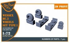 1/72 Wessex HC.2 wheel set type 1 for Airfix