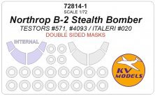 1/72 Northrop B-2 Stealth Bomber in & outside mask for Italeri