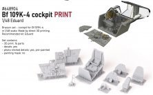 Brassin 1/48 Bf 109K-4 cockpit PRINT for Eduard