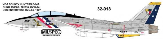 1/32 Grumman F-14 Tomcat VF-2 Bounty Hunters1977 USS Enterprise