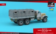 1/72 KrAZ-255B Soviet 6x6 cargo truck canvas tent for Armory