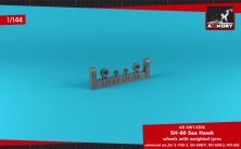 1/144 Sikorsky SH-60 SeaHawk wheels with weighted tires