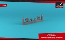 1/144 Grumman F-14D Tomcat late type wheels with weighted tires