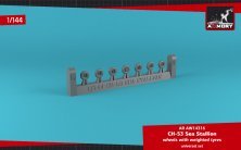 1/144 Sikorsky CH-53 Sea Stallion wheels with weighted tires