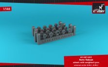 1/144 Avro Vulcan wheels with weighted tires