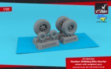 1/32 BAe Harrier GR.7GR.1/GR.3/FRS.1/AV-8A wheels weighted tyres