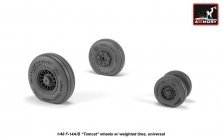 1/48 Grumman F-14A/F-14B Tomcat early type wheels weighted tires
