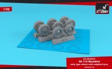 1/48 Lockheed SR-71 Blackbird early type weighted wheels