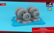 1/48 Lockheed C-130 Hercules wheels with weighted effect tyres