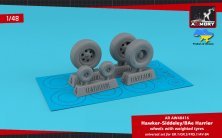 1/48 BAe Harrier GR.7GR.1/GR.3/FRS.1/AV-8A wheels weighted tyres