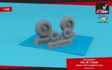 1/48 Pzl W-3 Sokol wheels with weighted tires