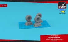 1/72 Piasecki H-21 Shawnee wheels with weighted tyres