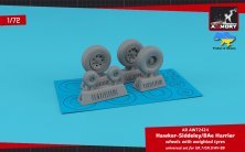 1/72 BAe Harrier GR.7/GR.9/AV-8B wheels with weighted tyres