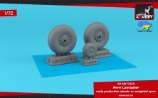 1/72 Avro Lancaster wheels early type with weighted tyres
