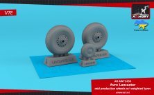 1/72 Avro Lancaster wheels mid type with weighted tyres