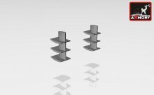 1/48 Mikoyan MiG-25 Foxbat intake air flow splitters