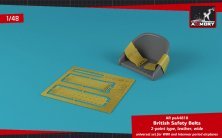 1/48 British WWI 2-point leather wide seatbelt