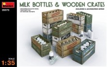 1/35 Milk Bottles & Wooden Crates