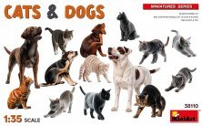 MiniArt 1/35 Katzen & Hunde 12+6 Figuren