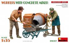 1/35 Workers with Concrete Mixer 2 figure & accessories