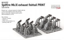 Brassin 1/24 Spitfire Mk.IX exhaust fishtail PRINT