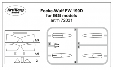 1/72 Focke-Wulf Fw-190D-9 canopy paint mask